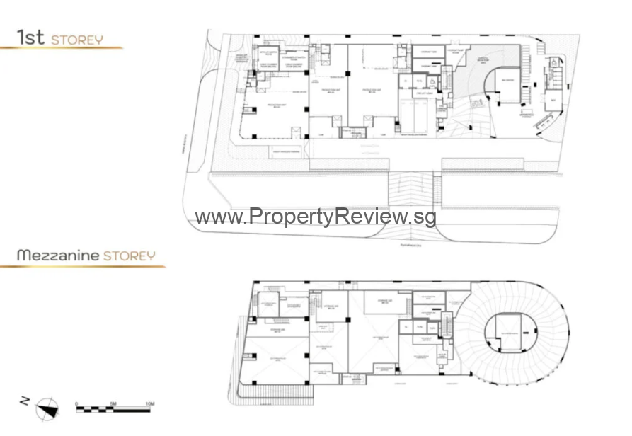 Tai Seng Hub 7 1st and mezzanine storey floor plan