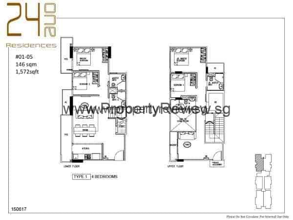 24 One Residences Floor Plan 4RM