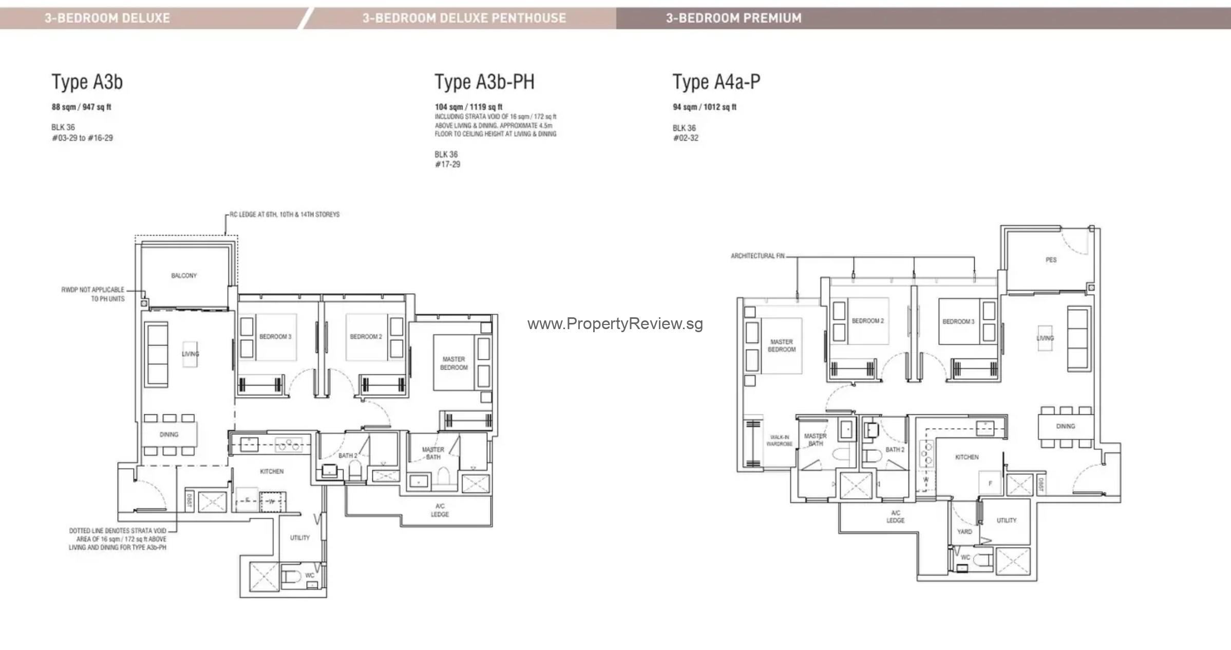 Wynwood Grand EC 7 Piermont Grand — 3-Bedroom Deluxe (CDL reference layout, not Wynwood Grand).