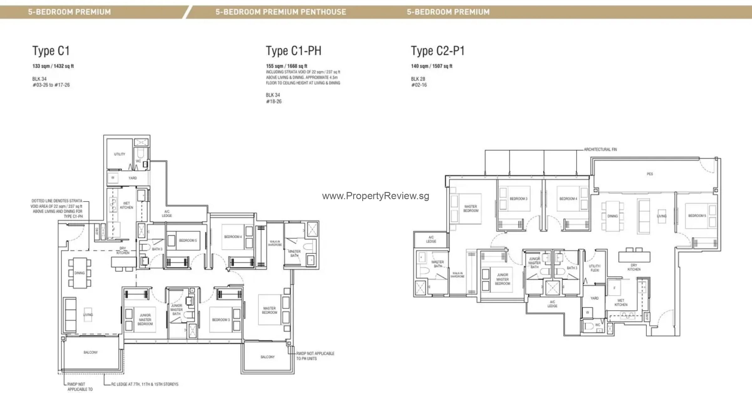 Wynwood Grand EC 10 Piermont Grand — 5-Bedroom Premium (CDL reference layout, not Wynwood Grand).