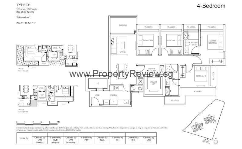AMO Residence 4 Bedrooms Floor Plan