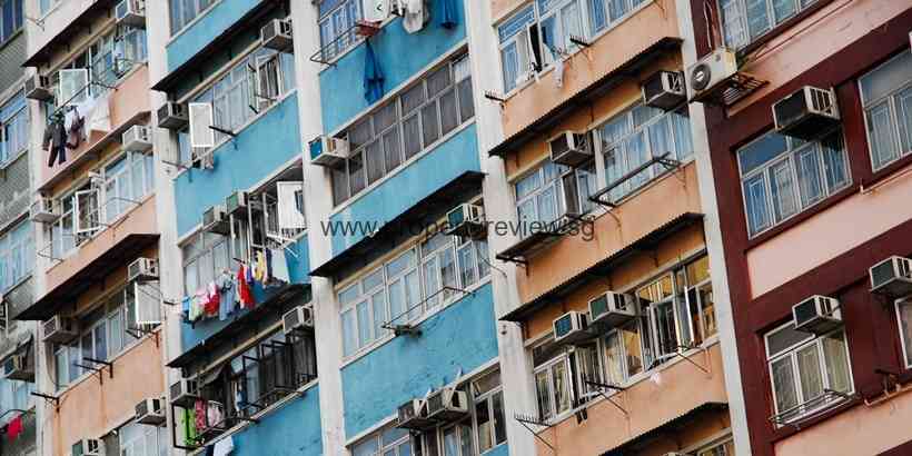 Hong Kong sees more “coffin” homes 1 Apartment blocks in Hong Kong, China, East Asia.