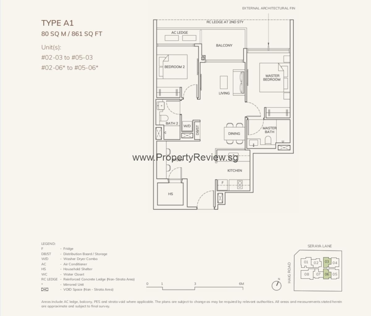 Ardor Residence 2 Bedrooms Floor Plan