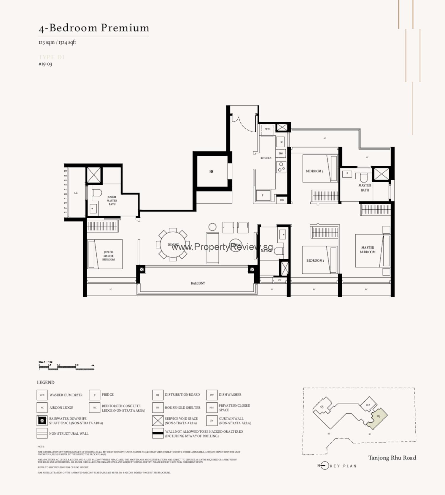 Arina East Residences 4 Bedroom Floor Plan