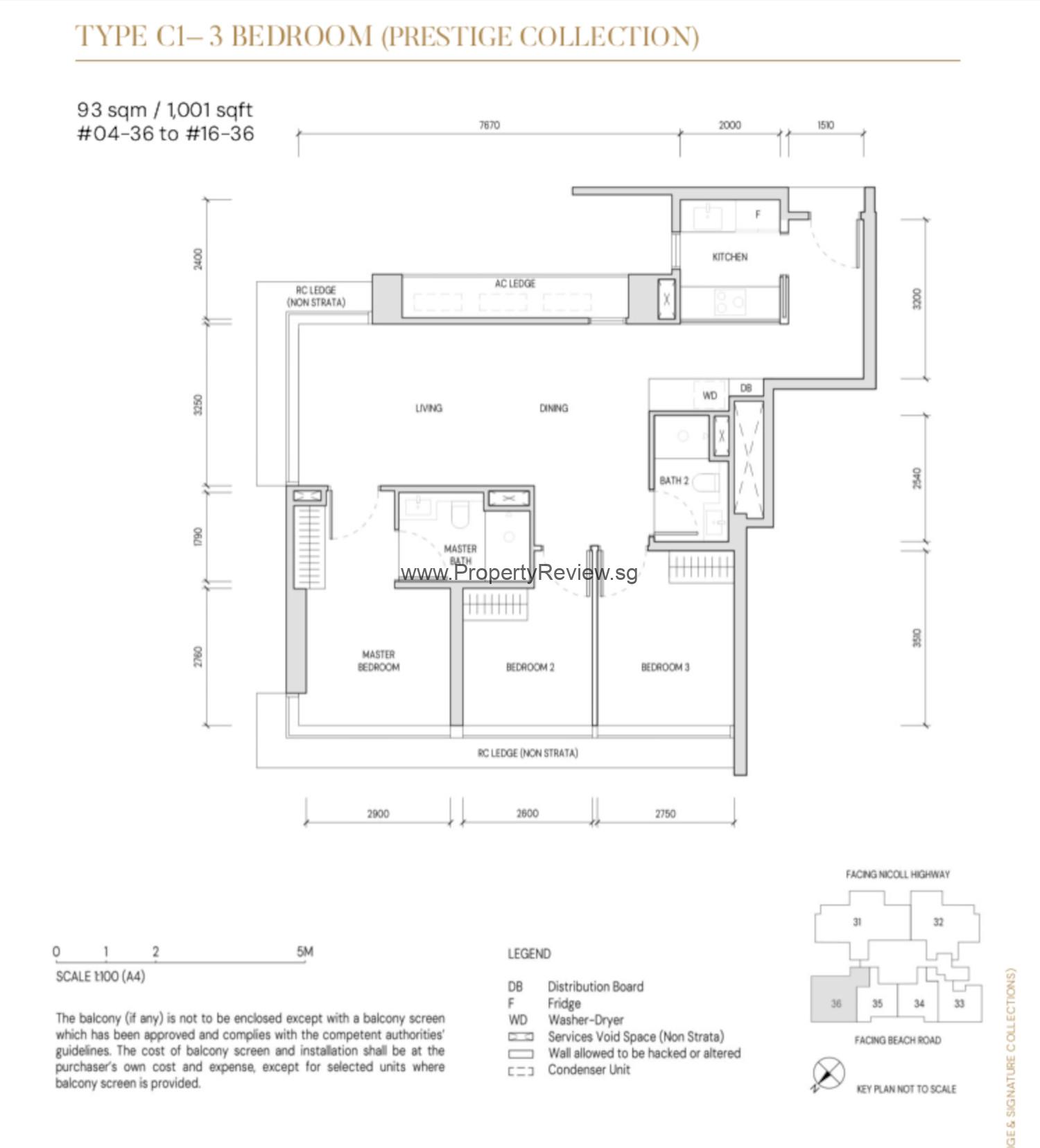Aurea 3 Bedrooms Floor Plan