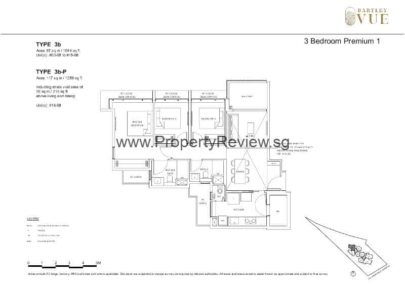 Bartley Vue 3 Bedroom Floor Plan