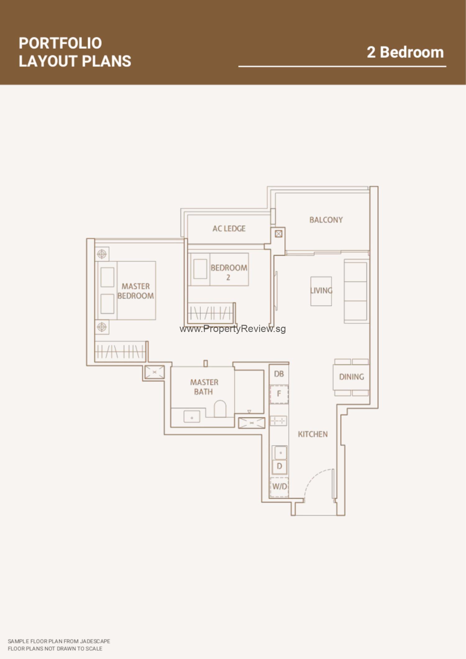 Bloomsbury Residences 2 Bedrooms Floor Plan