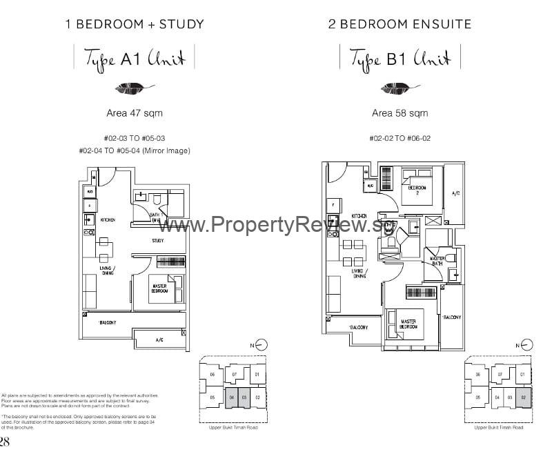 1+1 Bedrooms Floor Plan