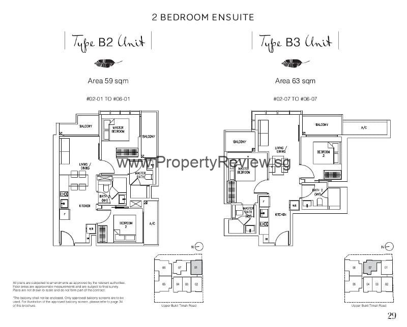 2 Bedrooms Floor Plan