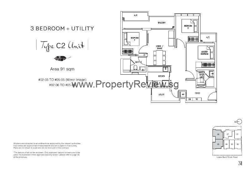 Bukit 828 7 3 Bedrooms Floor Plan