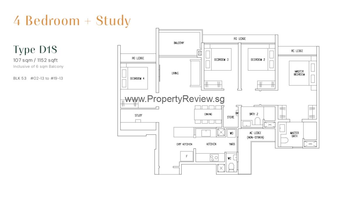 Emerald of Kating 4 Bedrooms Floor Plan