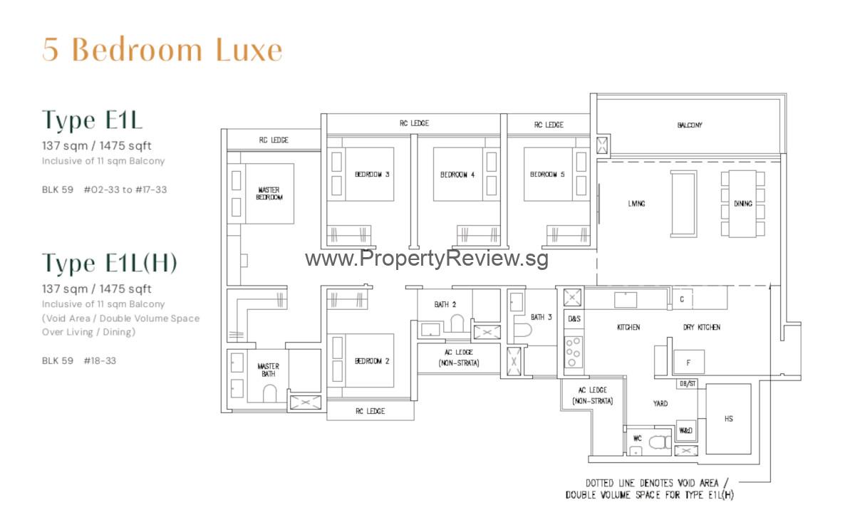 Emerald of Katong 12 Emerald of Kating 5 Bedrooms Floor Plan