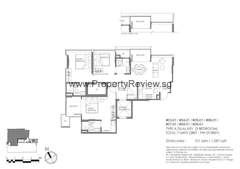 Enchante 3 Bedrooms Floor Plan