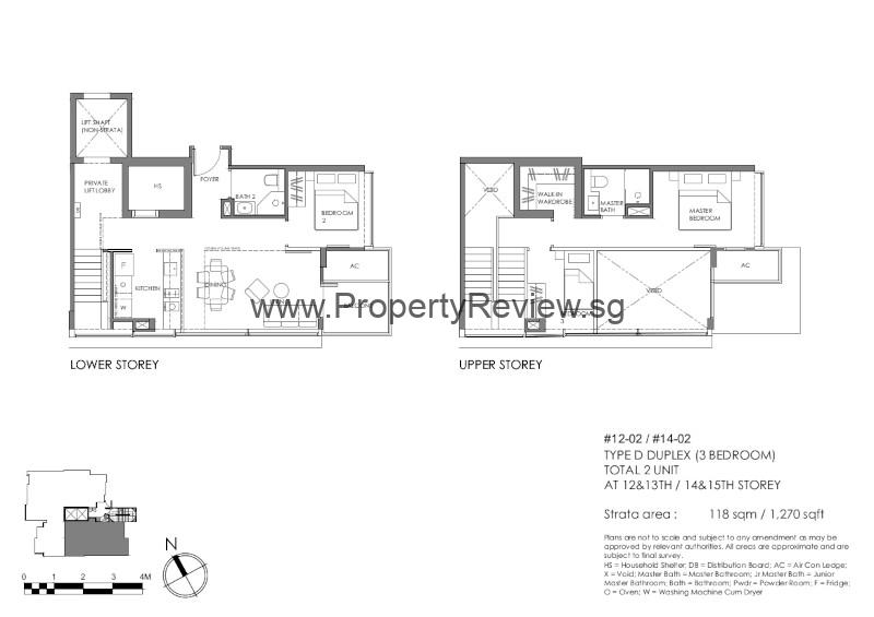 Enchante Duplex 3 Bedrooms Floor Plan Type D
