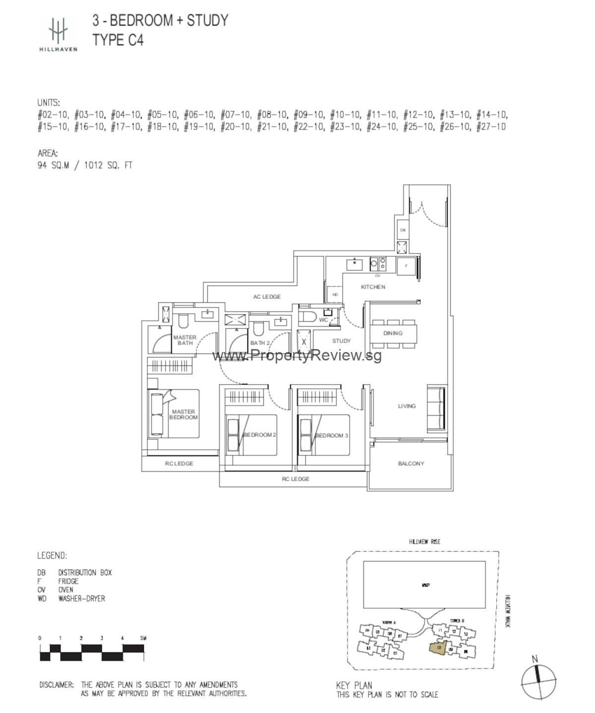 Hillhaven 3 Bedrooms Floor Plan