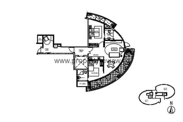iliv @ Grange 5 iLiv @ Grange Floor Plan 2+1