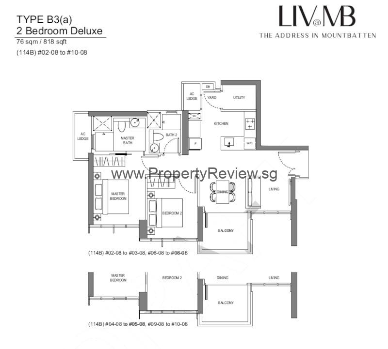 LIV @ MB 2 Bedroom Floor Plan
