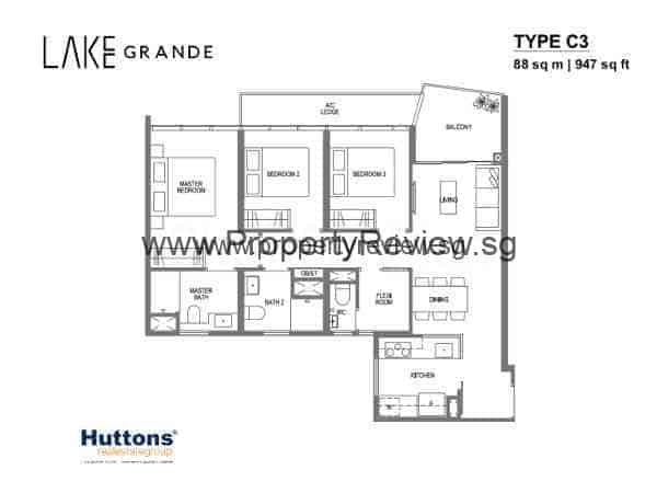 Lake Grande Floor Plan 3RM