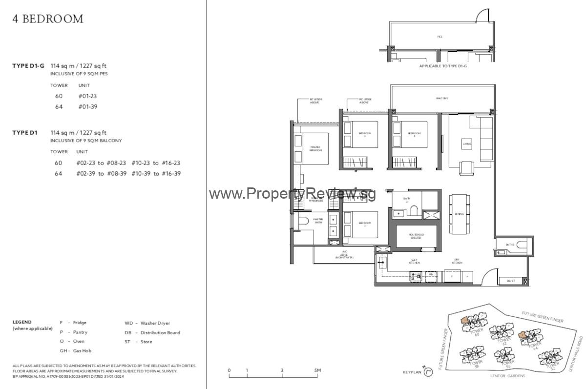 Lentor Mansion 4 Bedrooms Floor Plan