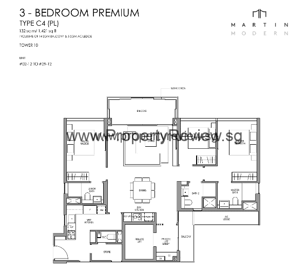 Martin Modern Floor Plan 3RM