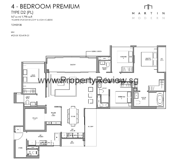Martin Modern Floor Plan 4RM