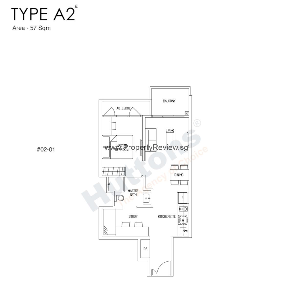 Mattar Residences 1+1 Floor Plan