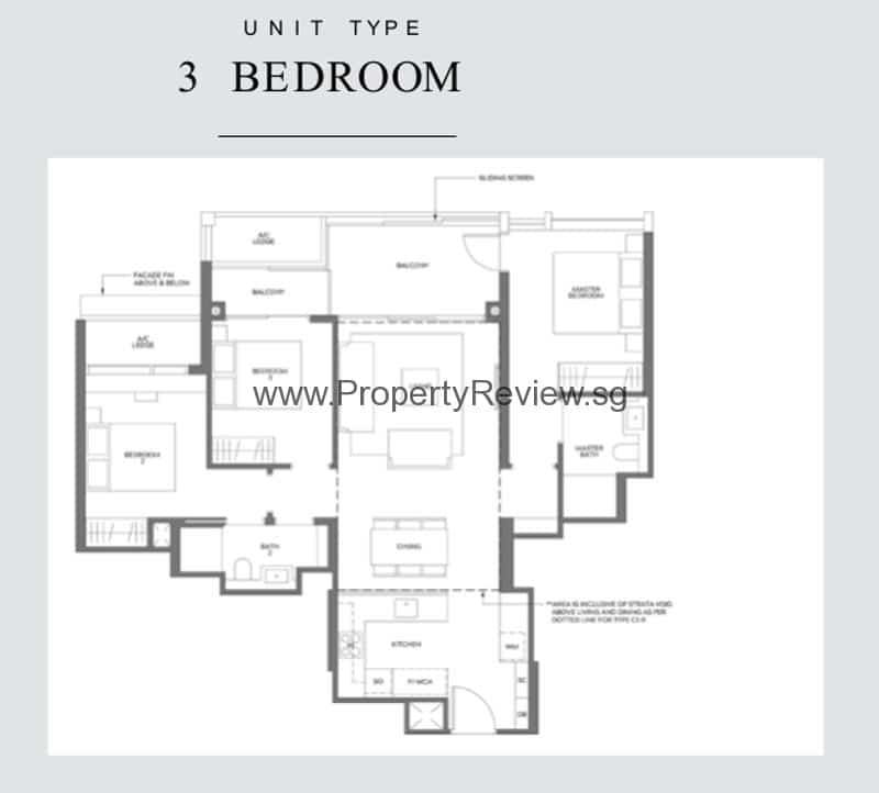3 Bedrooms - Type C1