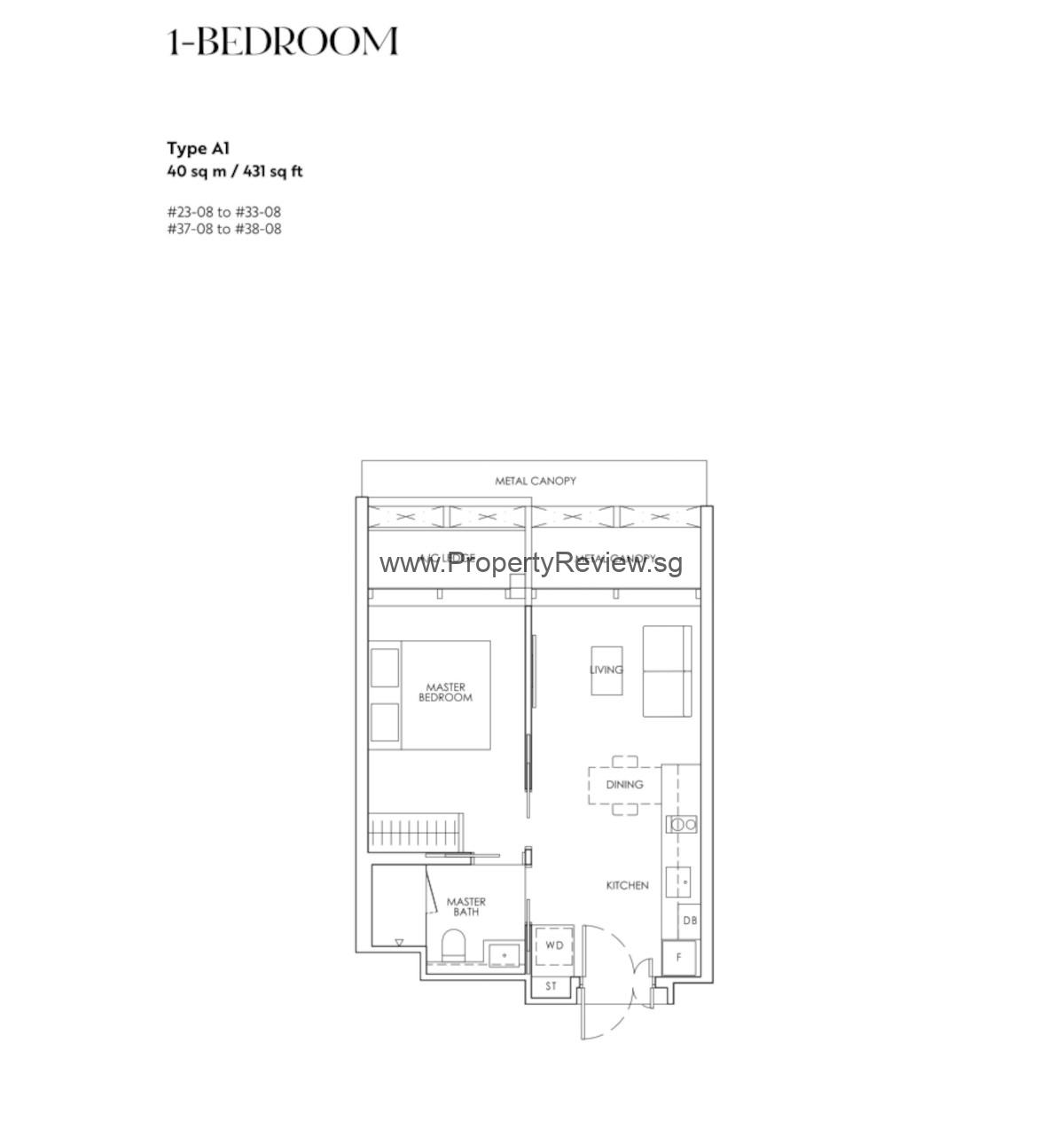 Newport Residences 1 Bedroom Floor Plan