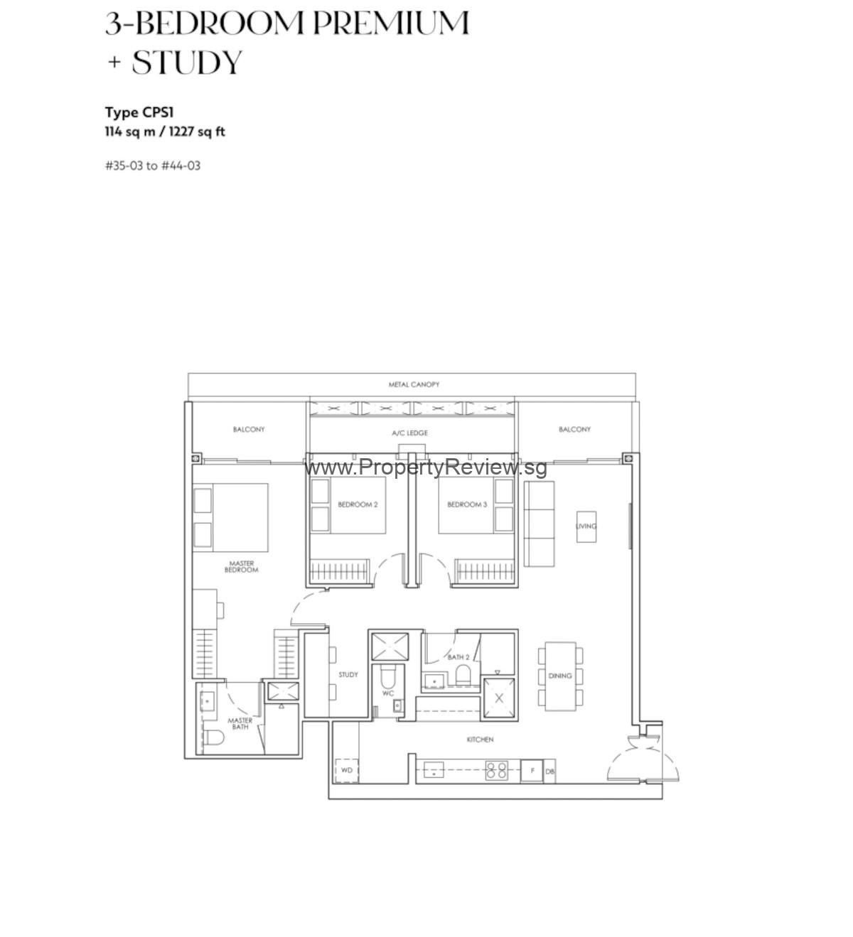Newport Residences 3+1 Floor Plan
