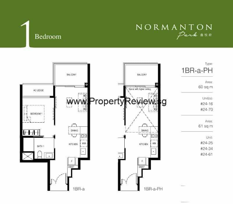 Normanton Park 7 Normanton Park 1 Bedroom Floor Plan
