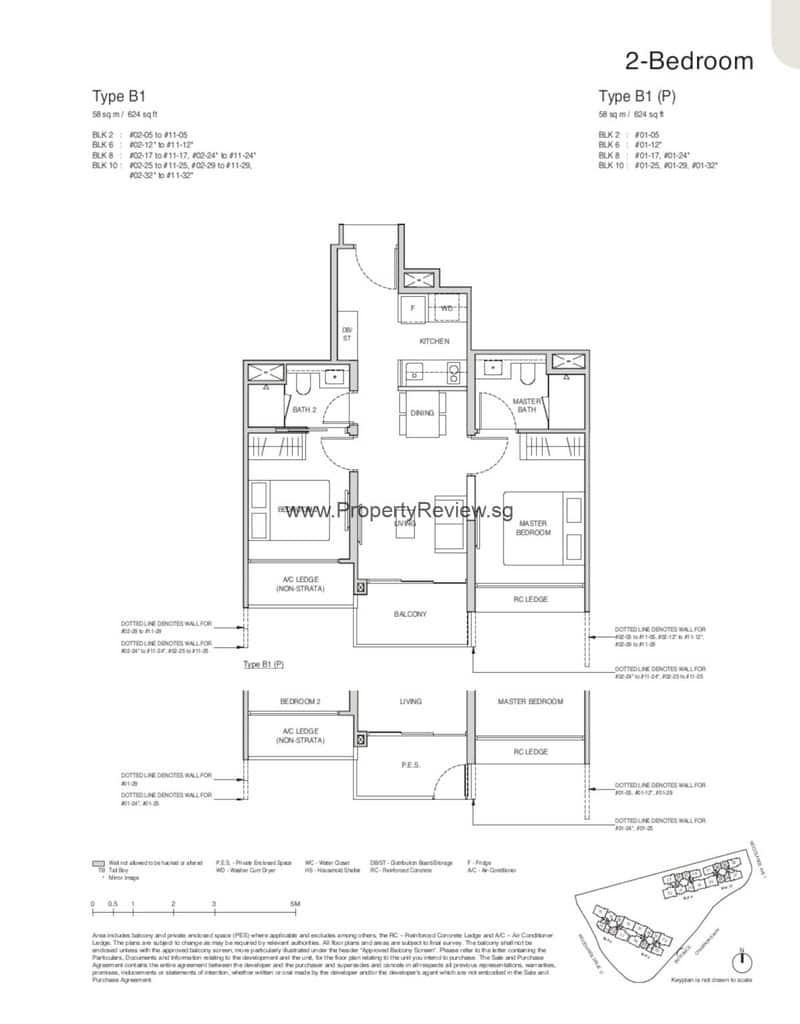 Norwood Grand 2 Bedrooms Floor Plan
