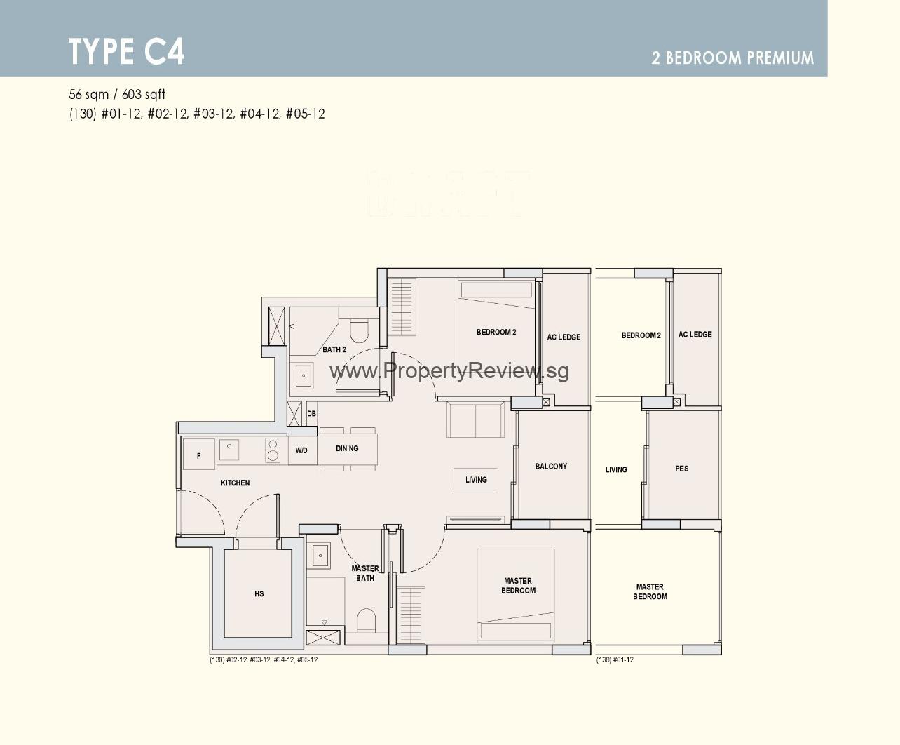 Orchard Sophia 2 Bedroom Floor Plan
