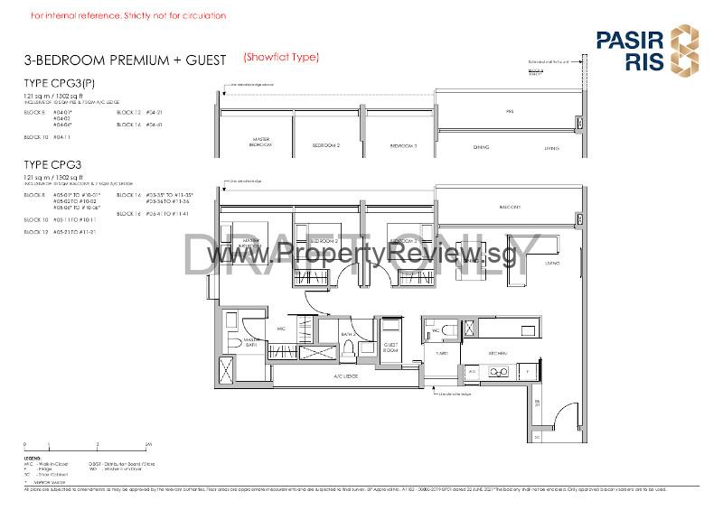 Pasir Ris 8 3 Bedroom Floor Plan