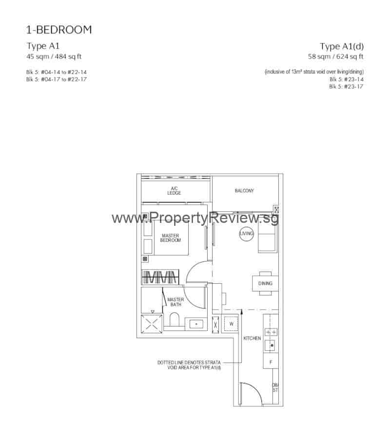 Piccadilly Grand 1 Bedroom Floor Plan