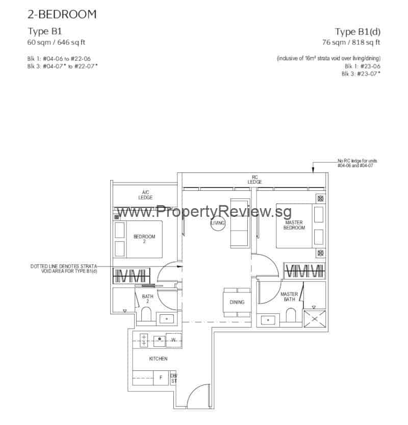 Piccadilly Grand 2 Bedroom Floor Plan