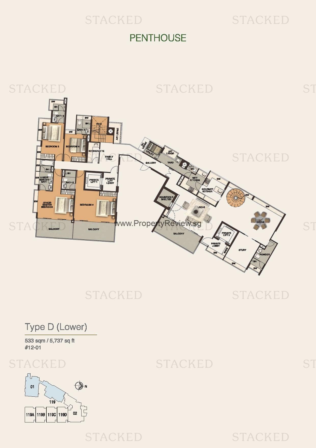 Residences At Emerald Hill floor plan 3