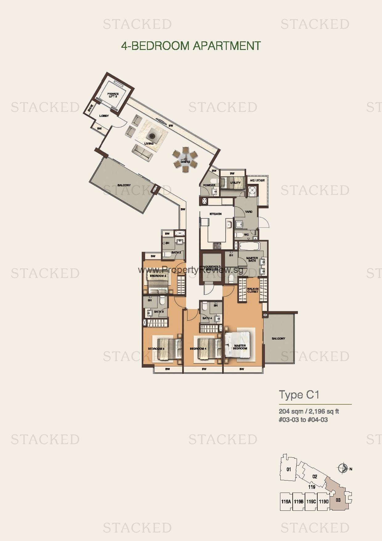 Residences At Emerald Hill floor plan 6