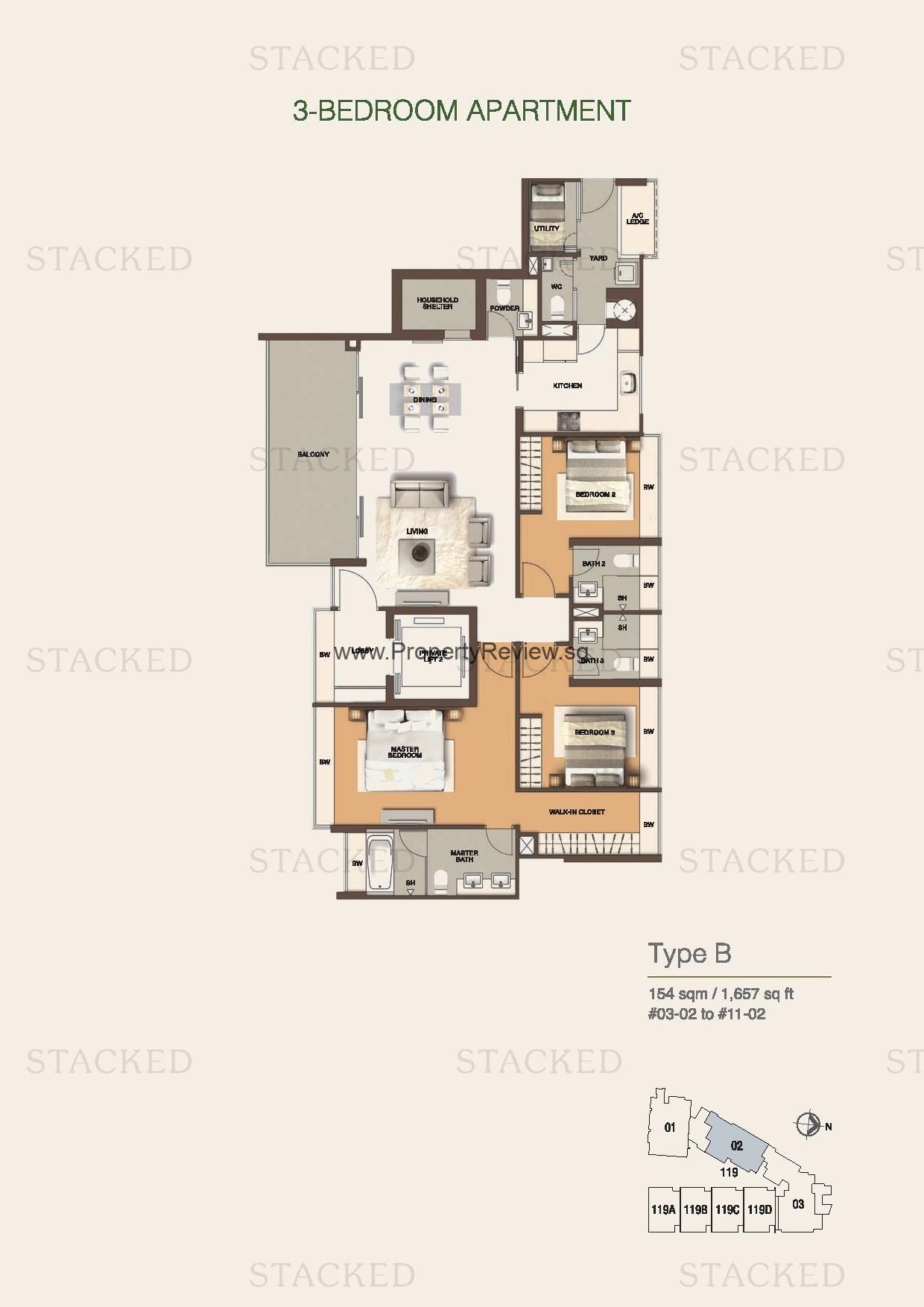 Residences At Emerald Hill floor plan 8