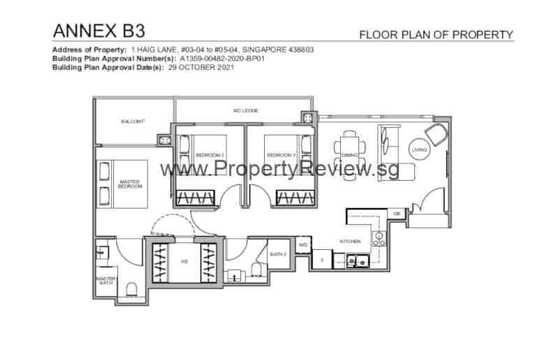 Royal Hallmark 3 Bedrooms Floor Plan