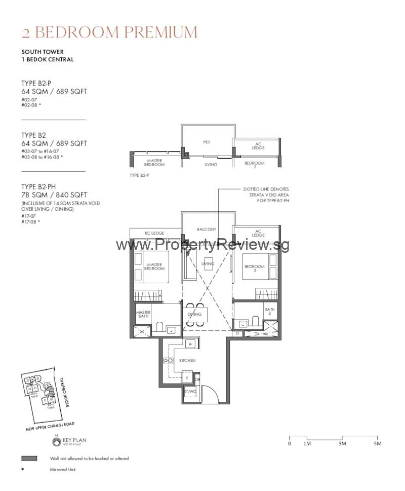 Sky Eden 2 Bedrooms Floor Plan