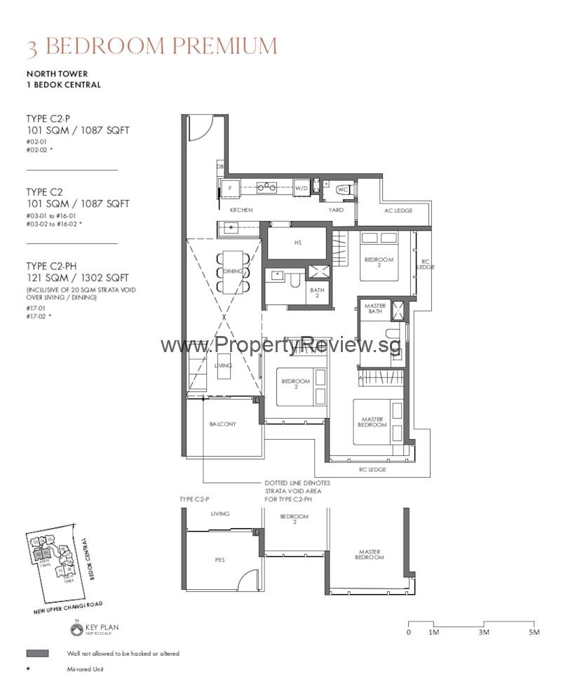 Sky Eden 3 Bedrooms Floor Plan