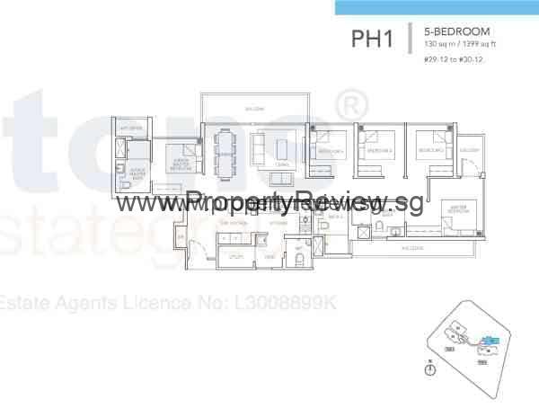 Sturdee Residences Floor Plan 5 Bedroom Type PH1