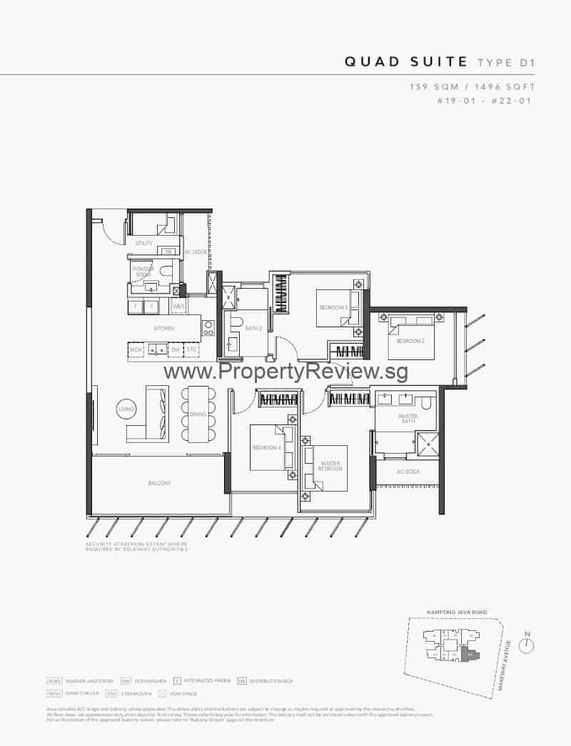 The Atelier 9 The Atelier 4 Bedrooms Floor Plan