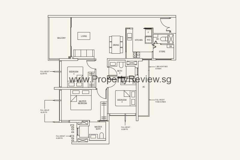 3 Bedrooms - Type 3A