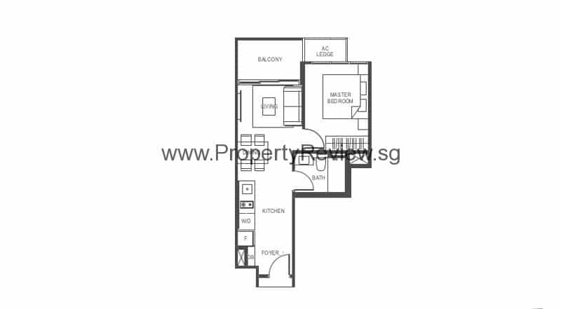 1 Bedroom Floor Plan