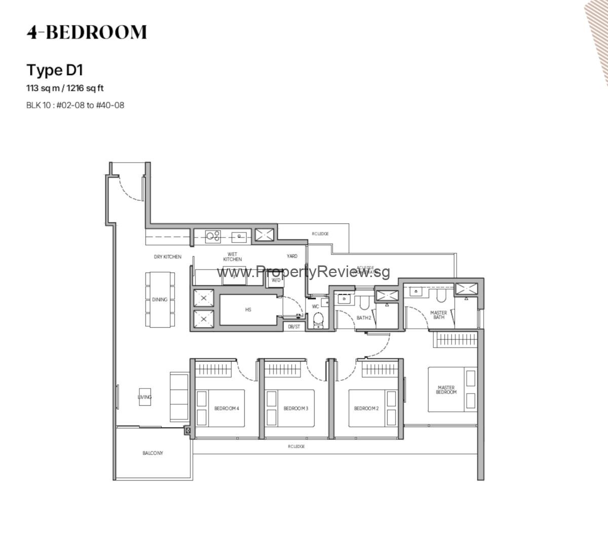 The Orie 4 Bedrooms Floor Plan