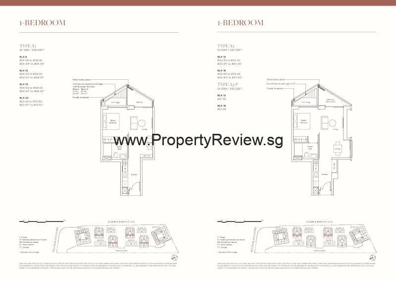 The Reef @ King's Dock 10 The Reef at Kings Dock 1 Bedroom Floor Plan