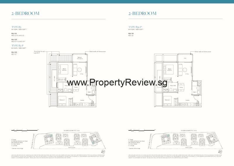 The Reef @ King's Dock 11 The Reef at Kings Dock 2 Bedrooms Floor Plan