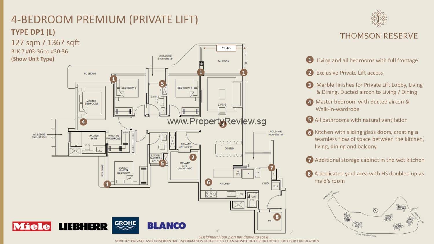 Thomson Reserve 4 Bedrooms Floor Plan