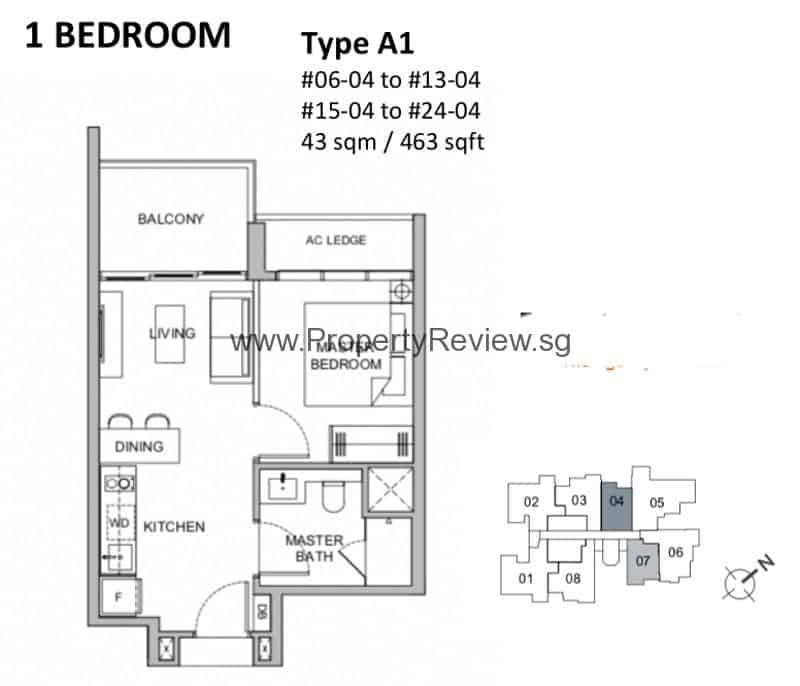 1 Bedroom Floor Plan